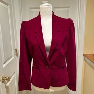 Vintage ‘70s Jean Nicole Cranberry Velvet Blazer. Vintage size 11/12 Modern 6